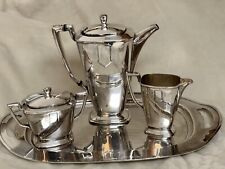 NAPOLEON Holmes&Edwards W M Moont Silverplated Coffee/Tea/creamer/suger/ tray 