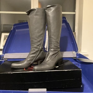 Free Lance Grey Knee High Boots Style Queenie With Box Size 38 - Picture 1 of 7