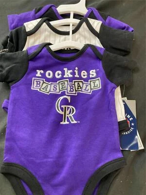 3) COLORADO ROCKIES INFANTIL 0/3 MESES UNO PC TRAJES MLB --ENVÍO GRATUITO--NUEVO Foto 1 de 4