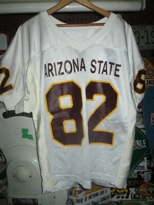 Team Issue Vtg 1990s Arizona State Sun devils away GAME WORN ? CHAMPION jersey - Image 1 of 4