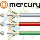 Mercury Cat6 U/UTP Network Cable 305m Grey Green Red CCTV Reel