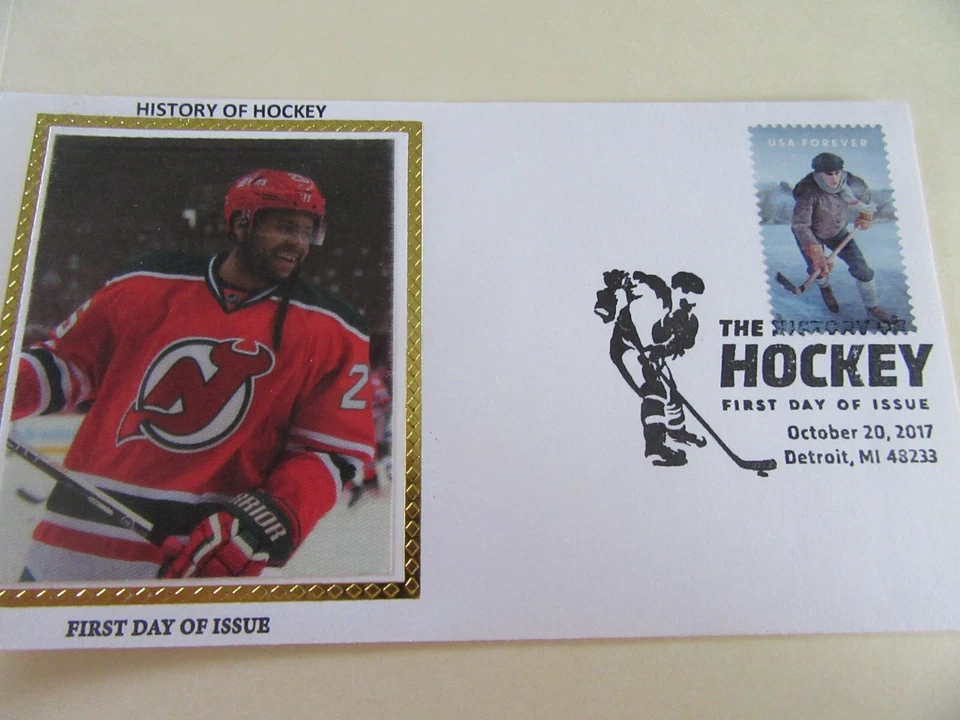 Sello History Of Hockey 2017 Fdc Sc#5253 (Patrik Elias Cachet) cubierta Colorano Foto 1 de 2