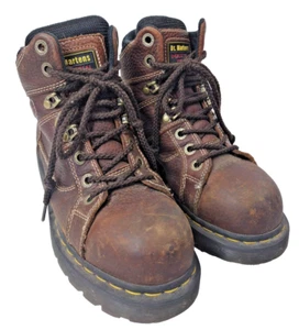 Dr. Doc Martens Industrial Safety Toe Boots Brown ASTM F2413-11 Sz M7/W8 - Picture 1 of 10