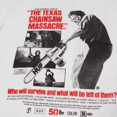 Camiseta The Texas Chainsaw Massacre x HUF Leatherface 50 Aniversario Talla Mediana Foto 1 de 4