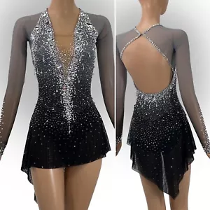 Eis Eiskunstlauf Wettkampfkleid Gymnastik Kostüm Tanzkleid Färben - Bild 1 von 7