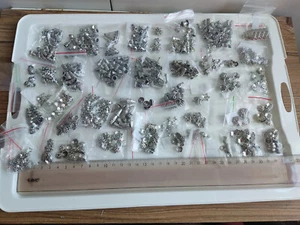 Hobbyauflösung Schmuckbasteln - großes Paket Perlenkappen Endkappen silberfarben - Bild 1 von 24