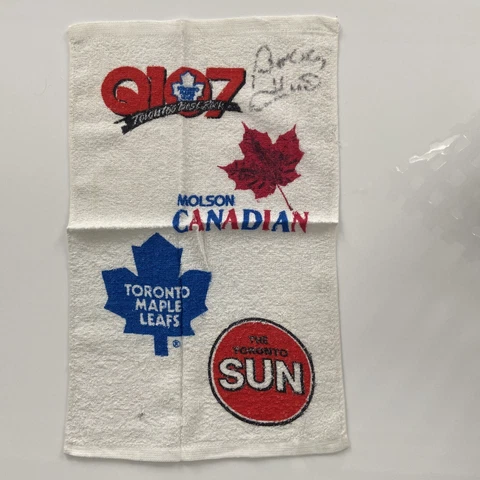 Bobby Hull Signed Hockey Towel Cover