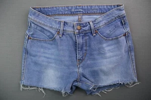 Pantalones Cortos de Jean Para Mujer 2014 Levi's Demi Curve tiro Medio Corte Ajustados Dobladillo Crudo Talla 26 - Imagen 1 de 7