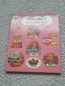 "Mikayla's" 105 Stickers A Sticky Bear Sticky Book By Mulberry studios - Picture 1 of 12