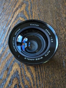 Vivitar Auto Wide-Angle 28mm 1:2.5 Camera Lens Auto 67mm 22531893 fits MINOLTA - Picture 1 of 14
