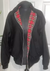 GIACCA UOMO TAGLIA L NERA THIS IS ENGLAND DESIGN RETRÒ CON INTERNO TARTAN ROSSO - Foto 1 di 6