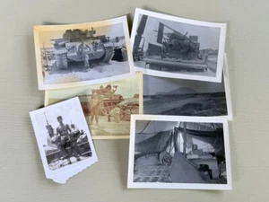 Lot of 6 Vintage Photographs Vietnam War Era Military Soldiers Tanks Tents - Picture 1 of 11