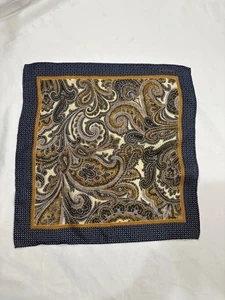 Pañuelo de bolsillo Joseph abund seda marrón paisley - Imagen 1 de 4