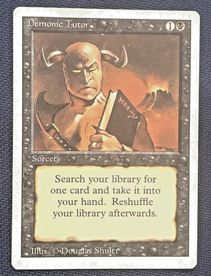 MTG  1994 REVISED DEMONIC TUTOR  NEAR MINT FREE SHIPPING - Image 1 of 4