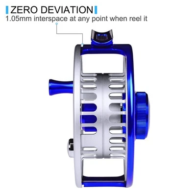 Carrete de pesca con mosca de agua salada mecanizado CNC aluminio 5/7-7/9-9/10 WT rueda con mosca de mar Foto 1 de 4