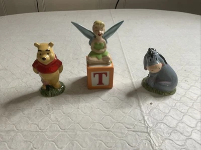 Lote de 3 saleros y pimenteros Disney Tinker Bell, Winnie, Eeyore Foto 1 de 4
