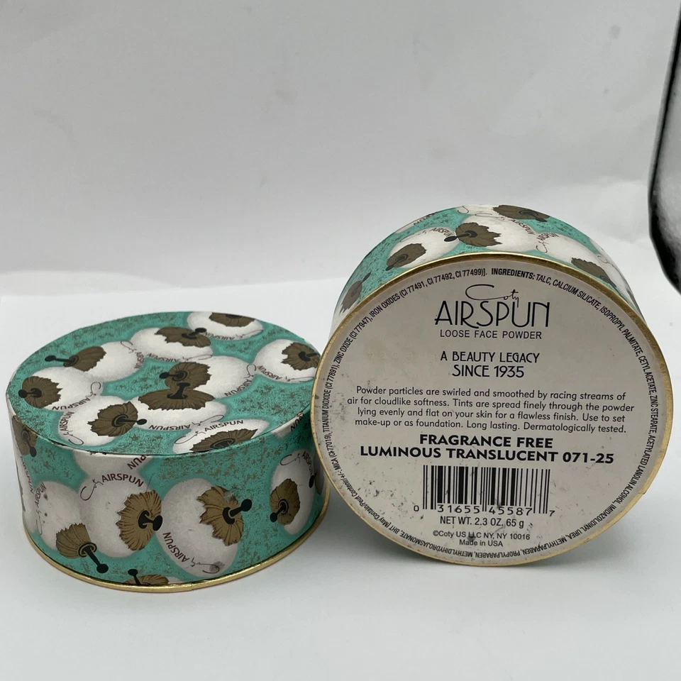 1 Coty Airspun Face Powder NOS 071-24 Fragrance Free Translucent Vintage 2.3 Oz - Image 1 of 2