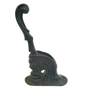 Antique Cast Iron Lion Head Press Stamp Seal Notary Ellis Springfield Mass Large - Picture 1 of 9