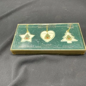 Trío de adornos de herencia navideña Pfaltzgraff 096-028-00 ¡Raro difícil de encontrar! - Imagen 1 de 5