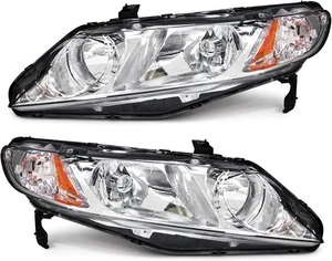 Conjunto de faros para Honda Civic 2006 2007 2008 2009 2010 2011 par de 4 puertas - Imagen 1 de 9