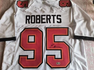 Camiseta deportiva personalizada estilo profesional autografiada firmada por Elijah Roberts Tampa Bay Buccaneers - Imagen 1 de 2