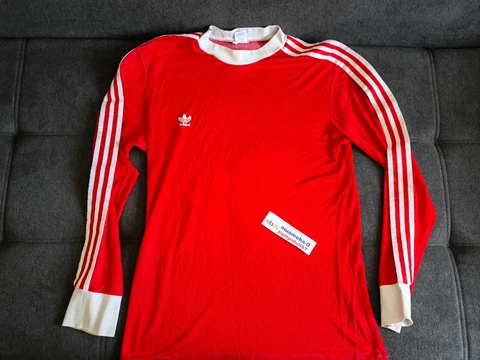 Adidas Retro Football Shirt Long Jersey 52-54 Trikot Soccer L Red Cover