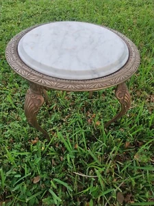 Antique Ornate Cast Iron Art Deco Side Table Art Specialty Company Chicago - Picture 1 of 16
