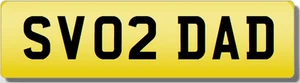SV SVO DADDY DAD FATHERS PRESENT  Private Cherished Registration Number Plate - Picture 1 of 1