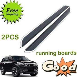 Fits for SsangYong Rexton 2017-2023 2024 2PCS Side Step Running Boards Nerf Bars - Picture 1 of 6