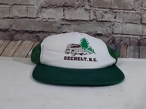 De colección Sechelt B.C. Sombrero de camionero de malla Snapback - sombrero turístico de camión de madera Canadá - Imagen 1 de 5
