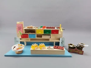 RDA magasin marchand avec contenu balance VEB limousine fruits 58 x 20 cm H = 20 cm vintage années 60 - Photo 1/18