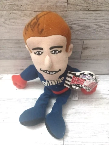 1999 NASCAR Mark Martin Doll Plush Valvoline #6 Coolbeans TAGS Autograph Roush Cover