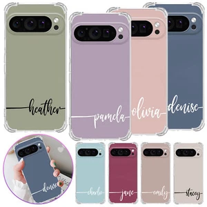 Personalised Name Phone Case For Google Pixel 9 Pro XL 8A 7 6A Bumper Soft Cover - Imagen 1 de 55
