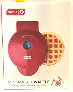 Mini máquina DASH | Gofres, marrones de hachís, gofres | antiadherente | 4 pulgadas | roja - Imagen 1 de 5