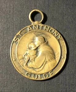Vintage Saint Anthony Guide Patterson New Jersey Religious Christian Pendant - Picture 1 of 2