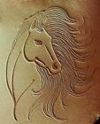 ACRYLIC Leather Embossing Stamp Horse Head with Long Mane  for Veg Tanned Leathe