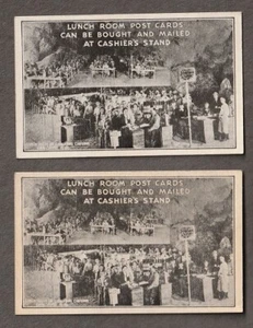 Lot of 2 1936 CARLSBAD CAVERN Business CARDS ~ Lunch Room/Cashier's Stand PHOTO - Picture 1 of 3