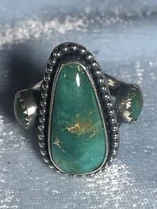 Anello classico Southwestern fatto a mano naturale turchese del Nevada misura sterling 6,5 - Foto 1 di 4