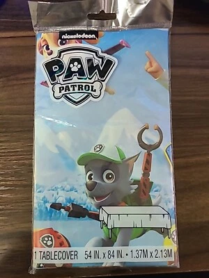 Funda de mesa de plástico Paw Patrol suministros para fiestas de cumpleaños 84 pulgadas x 54 pulgadas Foto 1 de 2