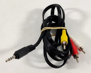 Cable Adaptateur Audio Jack 3,5 mm Stereo Male vers 3x RCA Male 155 cms Noir - Imagen 1 de 1