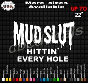 Polaris RZR Off Road MUD SLUT Vinyl Decal Sticker Decals | Decals 4x4 Decals - Foto 1 di 1