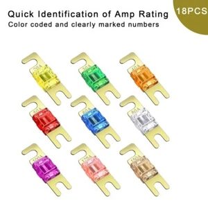 Kit Assortimento Fusibili 18 Pezzi Mini ANL 20A-150A per Audio Auto Audio Marino - Foto 1 di 5