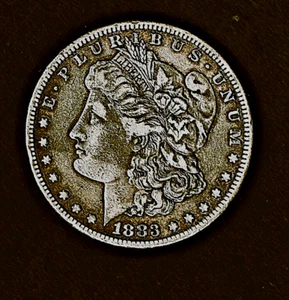 1883-er Morgan .900 Silber Dollar mit scharfer "Liberty" & schönen Flügelfedern bei E.F. - Bild 1 von 2