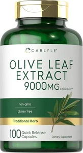 Olive Leaf Extract Capsules | 9000Mg | 100 Count | Non-Gmo, Gluten Free | High P - Picture 1 of 6