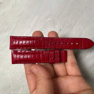 Correa de reloj de cuero genuino lagarto tamaño 1416 17 18 19 20 21 22 23 24 25 26 mm Foto 1 de 4