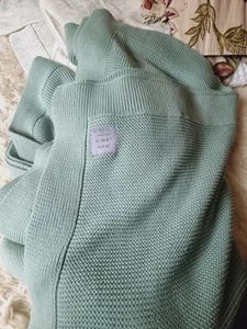 John Lewis Green Throw 116inch X70inch - Picture 1 of 3