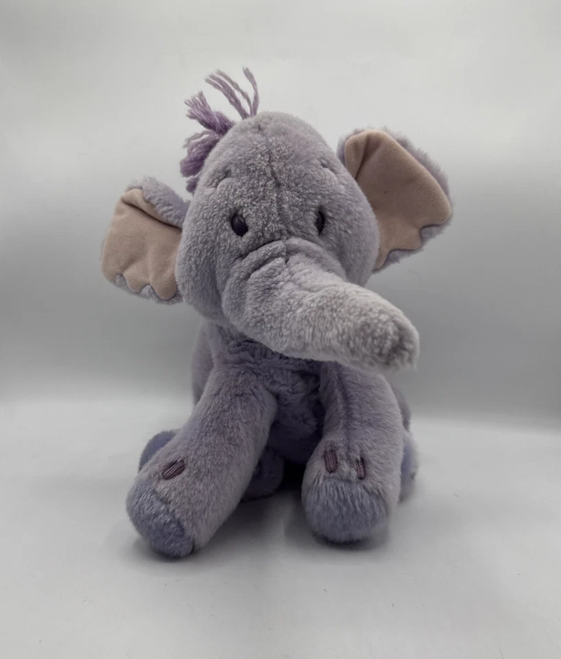 Disney Store Winnie the Pooh HEFFALUMP Plush 14" Small Lumpy Purple Elephant  - Image 1 of 4