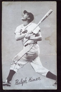 1947/1966 Exhibit Supply Baseball Card HOFER Ralph Kiner - Picture 1 of 1