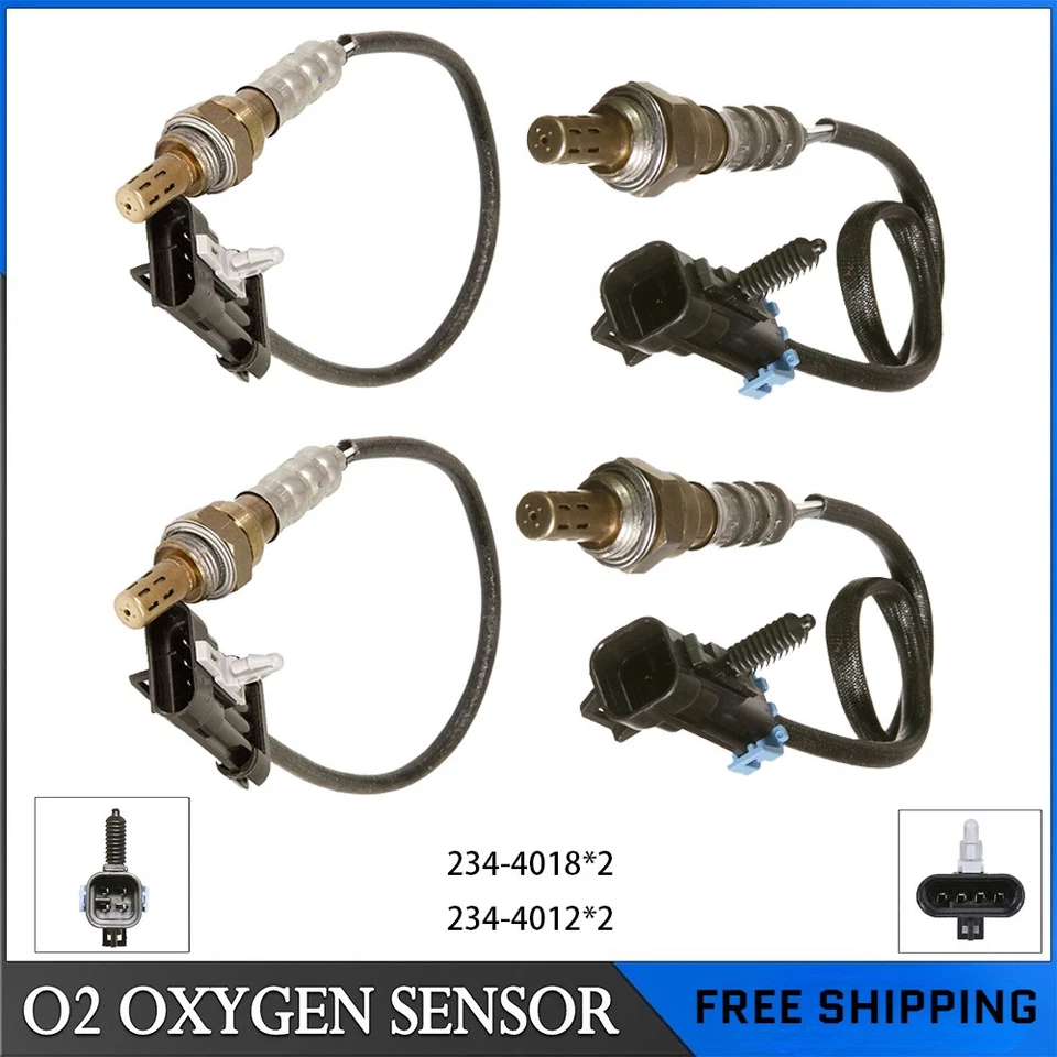 4 peças 234-4012 234-4018 sensor de oxigênio O2 para GMC C1500 C2500 Chevrolet Cadillac - Imagem 1 de 4