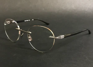 Starck Eyeglasses Frames SH2021 0003 Silver Black Rimless Round 48-20-145 - Picture 1 of 12